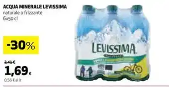 Coop ACQUA MINERALE LEVISSIMA naturale o frizzante 6x50 cl offerta