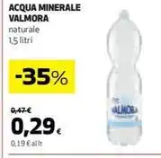 Coop ACQUA MINERALE VALMORA naturale 1,5 litri offerta