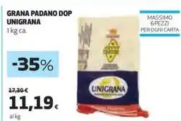 Coop GRANA PADANO DOP UNIGRANA 1kg ca. offerta