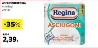 Coop ASCIUGONI REGINA maxi fogli 2 rotoli offerta