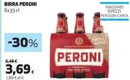 Coop BIRRA PERONI 6x33 cl offerta