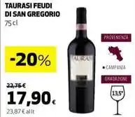 TAURASI FEUDI DI SAN GREGORIO 75 cl