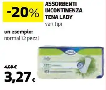 Coop ASSORBENTI INCONTINENZA TENA LADY vari tipi offerta