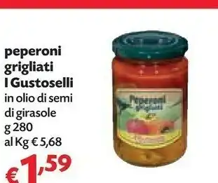 Pam I gustoselli Peperoni Grigliati In Olio Di Semi Di Girasole G 280 offerta