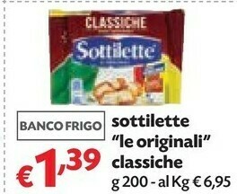 Pam Mondelez - Sottilette Le Originali Classiche 200 G(ml) offerta