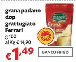 Panorama Ferrari - Grana Padano Grattugiato Fresco 100 G(ml) offerta