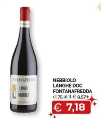 NEBBIOLO LANGHE DOC FONTANAFREDDA cl 75
