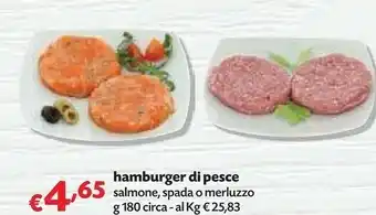 Panorama Hamburger Di Pesce Salmone/ Spada/ Merluzzo G 180 offerta