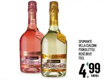 Despar SPUMANTE VILLA CIALDINI PIGNOLETTO/ ROSÈ BRUT 75CL offerta