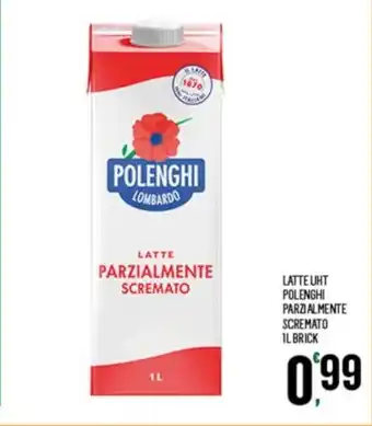 LATTE UHT POLENGHI PARZIALMENTE SCREMATO 1L BRICK