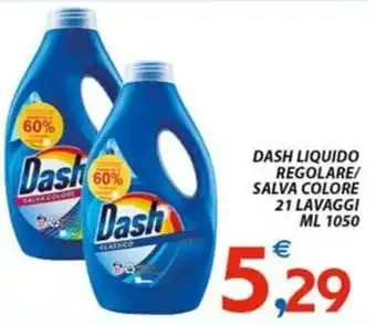 Vivo Supermercati DASH LIQUIDO REGOLARE/ SALVA COLORE 21 LAVAGGI ML 1050 offerta