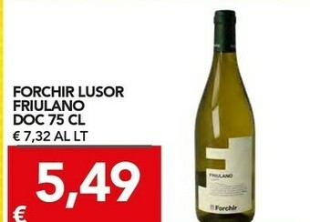 TuoDi Forchir Lusor Friulano Doc offerta