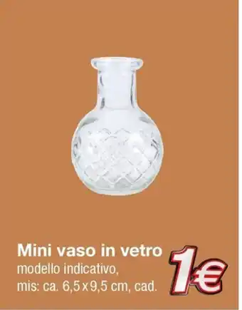 Mini vaso in vetro