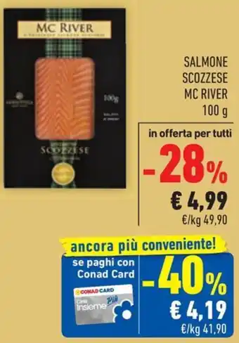Conad SALMONE SCOZZESE MC RIVER 100 g offerta