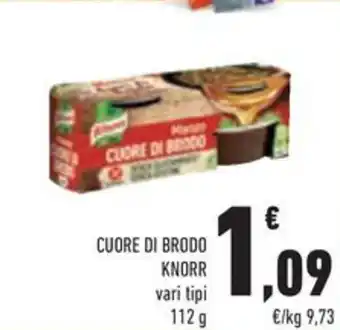 Conad CUORE DI BRODO KNORR vari tipi 112 g offerta