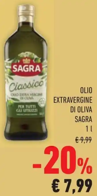 Conad OLIO EXTRAVERGINE DI OLIVA SAGRA 1 L offerta