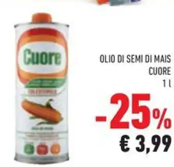 Conad OLIO DI SEMI DI MAIS CUORE 1 L offerta