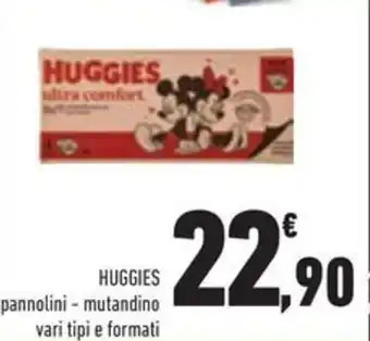 Conad HUGGIES pannolini - mutandino vari tipi e formati offerta
