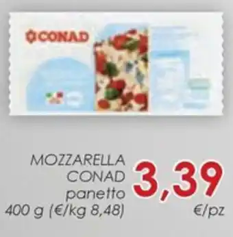 Conad MOZZARELLA CONAD panetto 400 g offerta