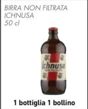 Conad BIRRA NON FILTRATA ICHNUSA 50 cl 1 bottiglia 1 bollino offerta