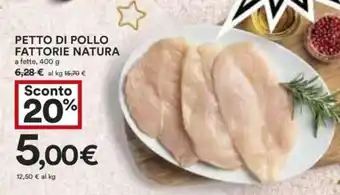 Coop PETTO DI POLLO FATTORIE NATURA a fette, 400 g offerta