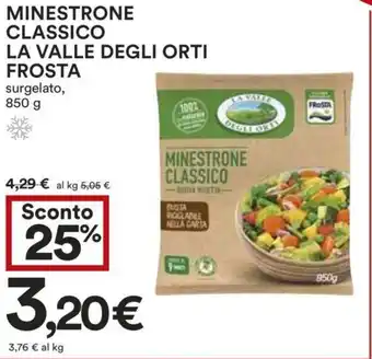 Coop MINESTRONE CLASSICO LA VALLE DEGLI ORTI FROSTA surgelato, 850 g offerta