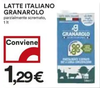 Coop LATTE ITALIANO GRANAROLO parzialmente scremato, 1 lt offerta