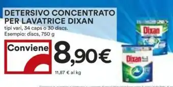 Coop DETERSIVO CONCENTRATO PER LAVATRICE DIXAN 750 g offerta