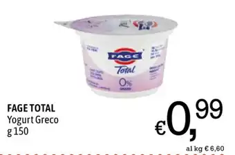 A&O FAGETOTAL Yogurt Greco g 150 offerta