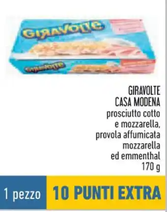 Conad GIRAVOLTE CASA MODENA prosciutto cotto e mozzarella, provola affumicata mozzarella ed emmenthal 170 g offerta