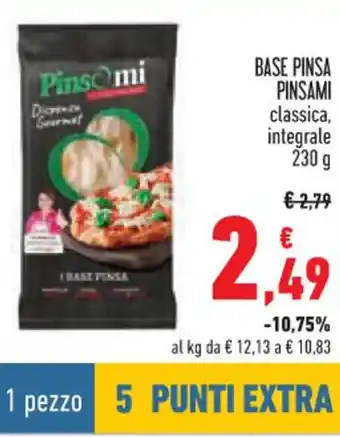 Conad BASE PINSA PINSAMI classica, integrale 230 g offerta
