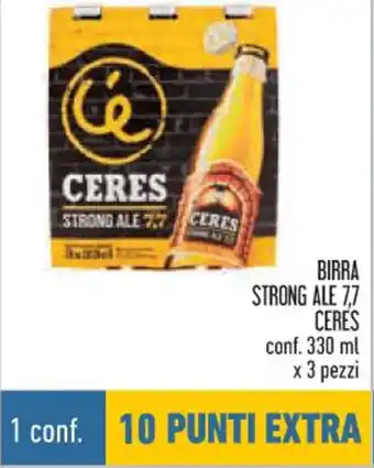 Conad BIRRA STRONG ALE 7,7 CERES conf. 330 ml x 3 pezzi offerta