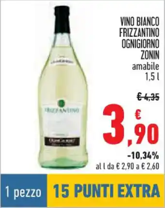 Conad VINO BIANCO FRIZZANTINO OGNIGIORNO ZONIN amabile 1,5 l offerta