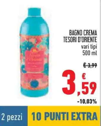 Conad BAGNO CREMA TESORI D'ORIENTE vari tipi 500 ml offerta