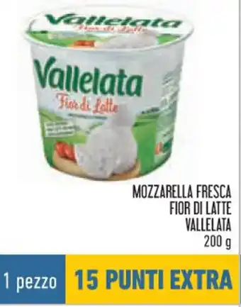 Conad MOZZARELLA FRESCA FIOR DI LATTE VALLELATA 200 g offerta