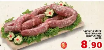 Premium Supermercati SALSICCIA SALE E PEPE DI MAIALE BENEVENTANO AL KG offerta