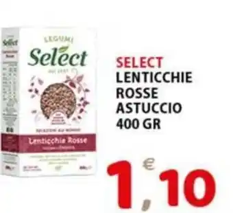 Premium Supermercati SELECT LENTICCHIE ROSSE ASTUCCIO 400 GR offerta
