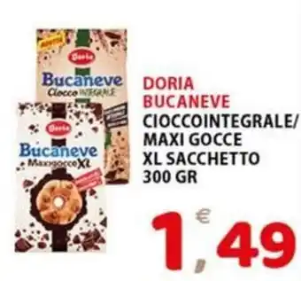 Premium Supermercati DORIA BUCANEVE CIOCCOINTEGRALE/ MAXI GOCCE XL SACCHETTO 300 GR offerta