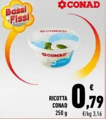 Conad City Conad Ricotta 250g offerta