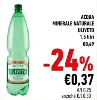 Conad City Uliveto Acqua Minerale Naturale 1,5 litri offerta