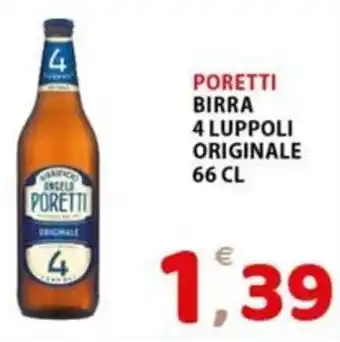 PORETTI BIRRA 4 LUPPOLI ORIGINALE 66 CL