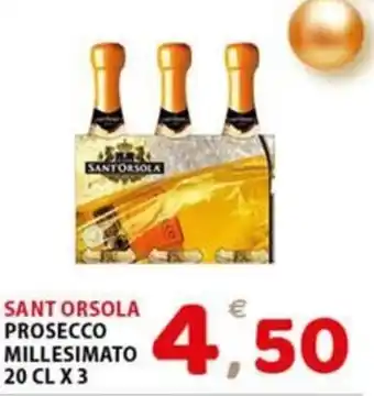 Premium Supermercati SANT ORSOLA PROSECCO MILLESIMATO 20 CL X 3 offerta
