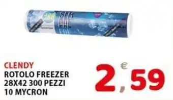 CLENDY ROTOLO FREEZER 28X42 300 PEZZI 10 MYCRON