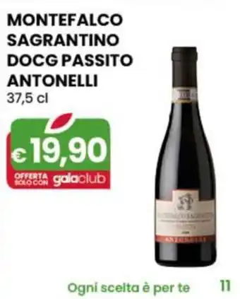 Gala Supermercati MONTEFALCO SAGRANTINO DOCG PASSITO ANTONELLI 37,5 cl offerta