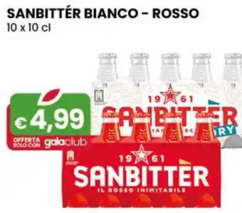 Gala Supermercati SANBITTÉR BIANCO – ROSSO 10 x 10 cl offerta