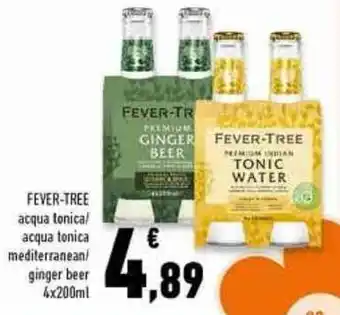 Conad Superstore FEVER-TREE acqua tonical acqua tonica mediterranean/ ginger beer 4x200ml offerta
