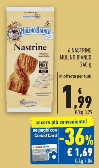 Conad City 6 NASTRINE MULINO BIANCO offerta