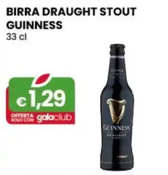 Gala Supermercati BIRRA DRAUGHT STOUT GUINNESS 33 cl offerta