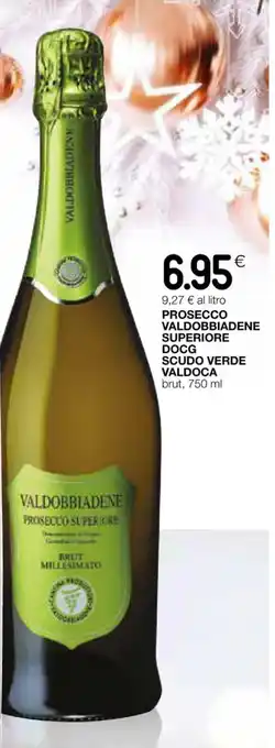 Coop PROSECCO VALDOBBIADENE SUPERIORE DOCG SCUDO VERDE VALDOCA brut, 750 ml offerta