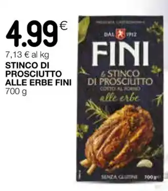 Coop STINCO DI PROSCIUTTO ALLE ERBE FINI 700 g offerta